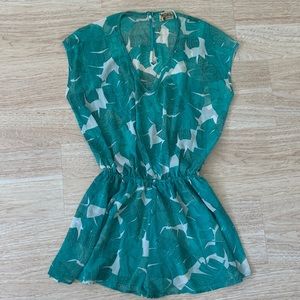 Show Me Your Mumu - Leaf Print Romper